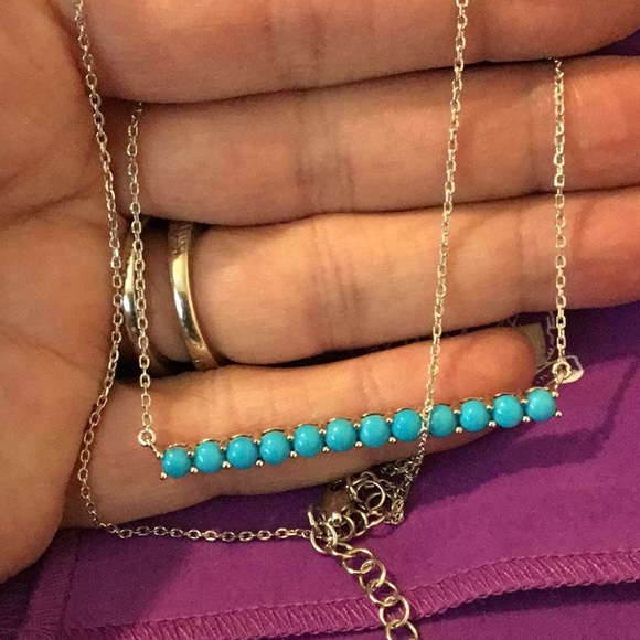 NWT Gemporia Natural Cabochon Natural Robbins Egg Turquoise Necklace - Picture 2 of 15